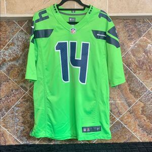 Men's Nike DK Metcalf Neon Green Seattle Seahawks Game Jersey Large
